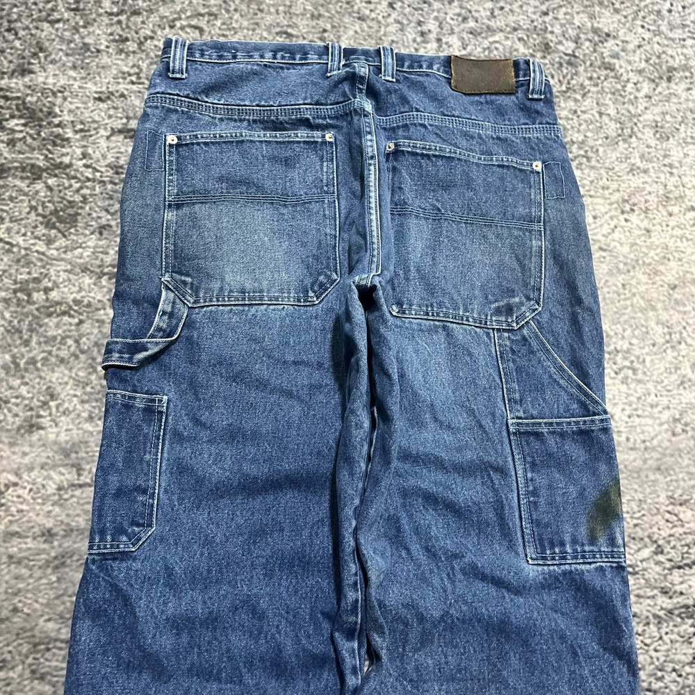Koman Jeans Carpenter Baggy Wide Leg‎ 34x30 Blue Distressed Skater Vintage Y2K - Picture 3 of 16